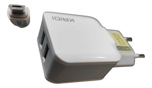 Carregador Rápido Duplo Usb + Cabo V8 Micro Usb