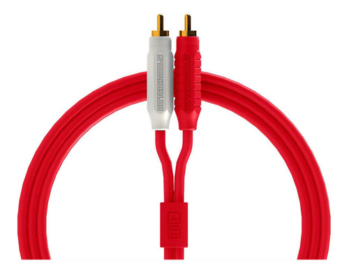 Cable Rca A Rca De 2 Metros Audio 2.0 Rojo Chroma Dj Techtoo