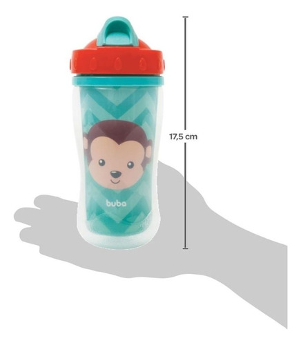 2 tazas para bebés, biberón, pajita, pajita, color mono o león, para niños
