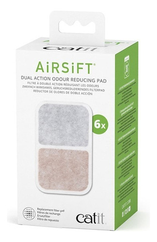 Filtro Airsift Repuesto Para Literas Catit Reduce Olores 6u Color Verde 6 Unidades
