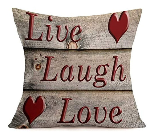 Smilyard Live Laugh Love Quote Fundas De Almohada Vintage Al