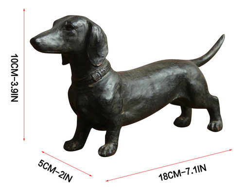 Adorno Creativo Para Estatua De Perro Salchicha De Resina