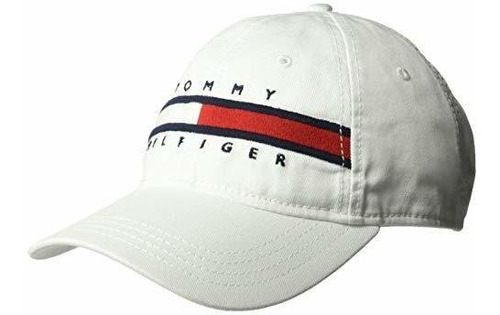 Gorra Tommy Hilfiger Men's Dad Hat Avery, Classic White, O /