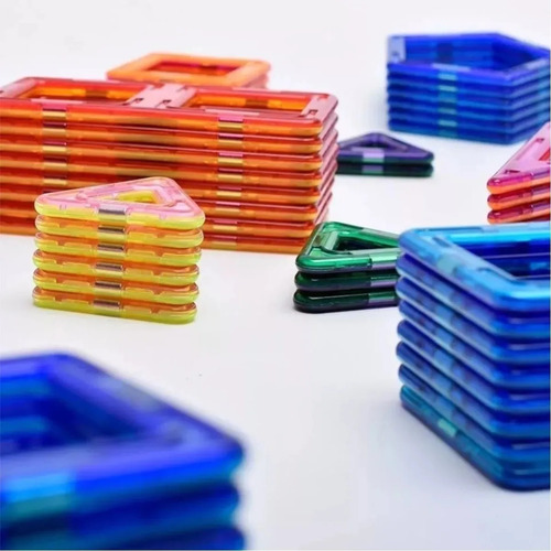 Imagen 8 de 11 de Magneticos Magnific 62 Piezas Bloques Imanes Formas Edu