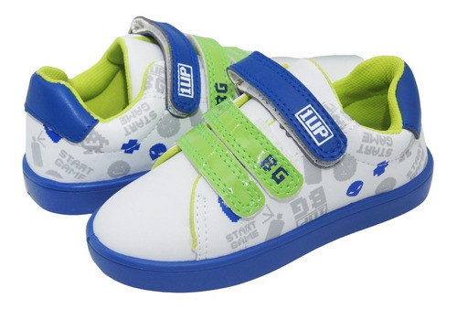 Bubble Gummers® Mati 14-19 Blanco/azul Tenis Gamer Niño Moda