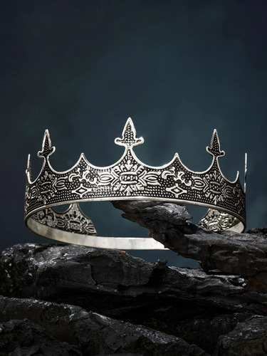 Crown Sweetv Antique Silver King Para Homens, Decoração De F