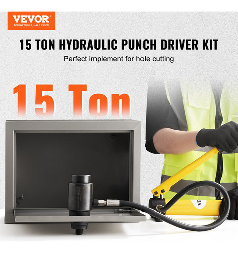Kit Punzón Hidráulico 15 Ton Sacabrocados Apertura 2 Mm