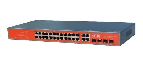 Imagen 3 de 4 de Switch Witek Wi-ps120gf 24 Puertos Fe 16 Poe+ 300w + 4 Sfp