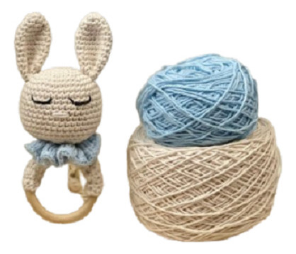Sonajero Conejo Tejido Crochet - Varios Colores