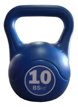 Comprar Pesas Rusas Kettlebell Plastica 10kg Fitness Mancuerna Bsfit Color Azul