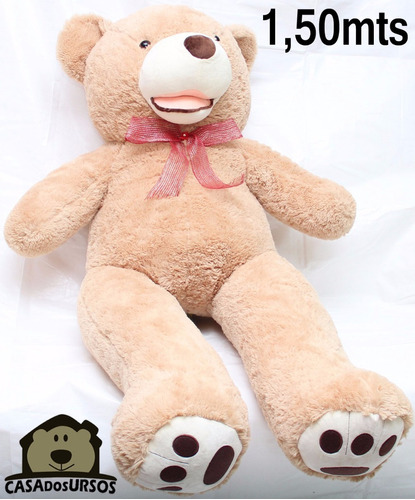 Urso De Pelúcia Gigante Teddy 1 Metro E 50 Cm Casas Do Ursos