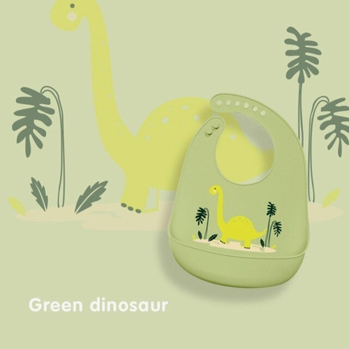 Babero Silicón Impermeable Ecológico Con Dibujo Para Bebe