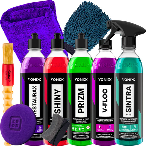 Kit Profissional Vonixx Shampoo V-floc Prizm Shiny Restaurax