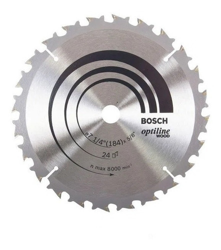 1x Disco 7 1/4 X 5/8''optiline Wood 24t Bosch Envío A Chile