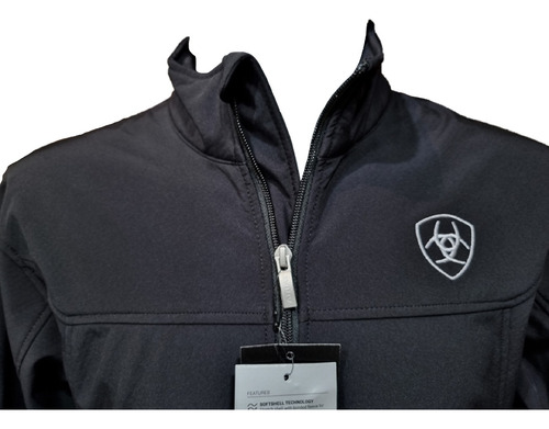 Chamarra Casual Ariat Caballero Color Negro Bordado Mexico