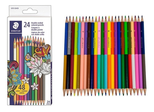 48 Colores Duo Staedtler ( 24 Lapices ) Super Precio