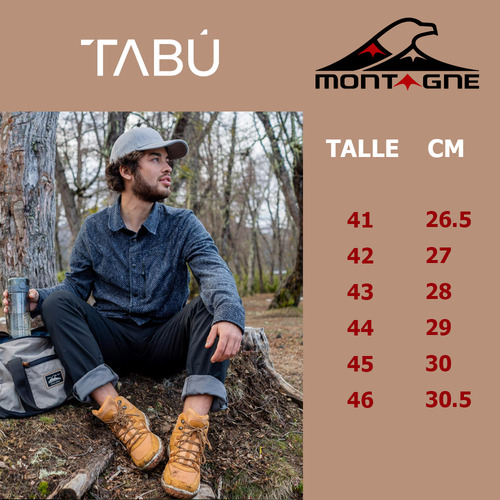 Zapatillas Montagne Hombre Deportivo Attila Running Tabu