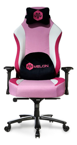 Silla Butaca Gamer Melon Gaming Oficina Reclinable Color Blanco/rosa XPRO FLAG Material del tapizado Cuero PU