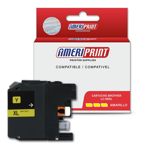 Cartucho Compatible Brother Lc-101 Xl V3 Amarillo Ameriprint