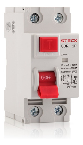 Interruptor diferencial miniatura-para riel din Bipolar 40Amp Steck SDR24030