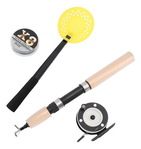 Kit Completo De Pesca En Hielo Con Caña De 75 Cm, Carrete, C