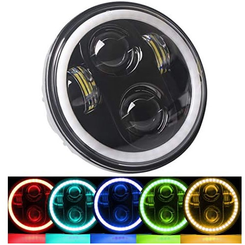 Faro Rgb Halo De Motocicleta De 5.75 , 53/4 Pulgadas, L...