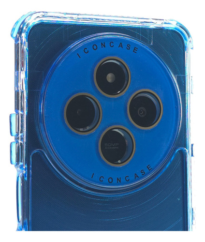 Funda 3 En 1 Para Poco C75 Case Protector 360 Carcasa Rudo Rainbow Dream - Azul Poco C75