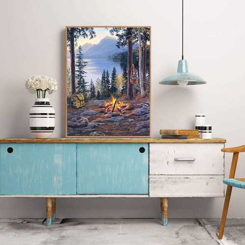 5d Diamond Painting Lake Forest Antorch Taladro Completo Por