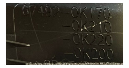 Acabamento Retrovisor Interno Esquerdo Hilux Sw4 2016 A 2024