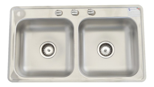 Fregadero Cocina Empotrar 2 Tinas 84x48x15 M11019