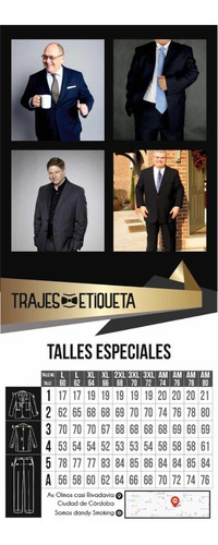 Imagen 4 de 4 de Traje Talle Especial Colores Hasta El 80