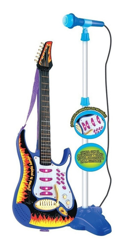 El Duende Azul Guitarra Con Microfono De Pie Art 6317