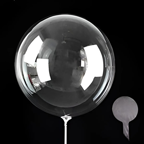 Globo Luminoso Led Palito 70cm X 12uni + Pilas +base De Mesa Blanco Burbujas