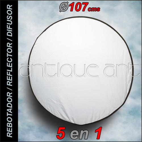A64 Rebotador Reflector Luz 5-1 Ø107cms White Black Gold ... (Usado)