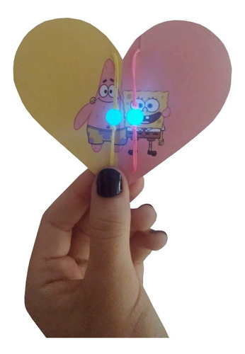 Par De Pulseiras Amizade -casal Bob Esponja E Patrick Brilha Comprimento 30 Cm Diâmetro 10 Cm
