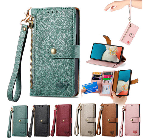 . Funda De Piel Tipo Cartera For Teléfono Sharp Aquos .