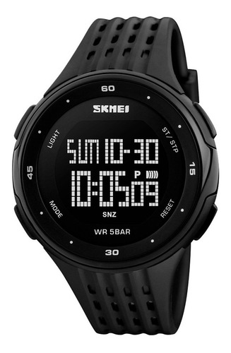 Reloj pulsera digital Skmei 1219 color negro - fondo negro