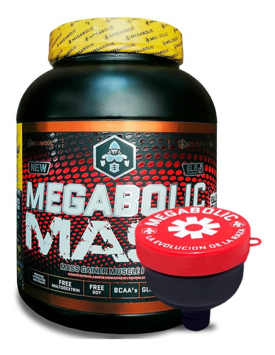 Megabolic Mass 6 Lbs + Embudo - L a $23333