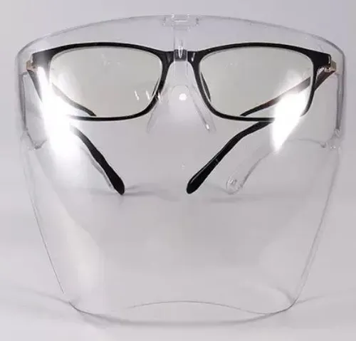 Protector facial acrilico con lentes sale