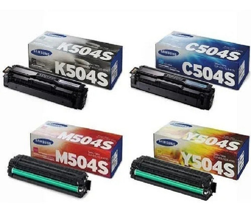 Combo 4 Toner Serie 504 Impresora Samsung Laser Color C1810w