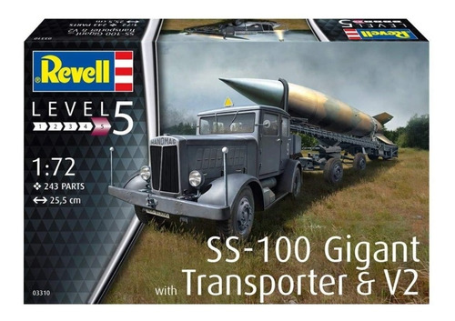 Maqueta Revell - Ss-100 Gigant With Transporter & V2 - 1:72