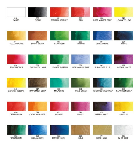 Imagen 2 de 2 de Acuarelas Kuretake Gansai Tambi Set 36 Colores