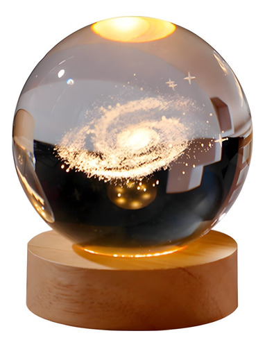 Esfera Diseño 3d Lampara Luz Calida Galaxia