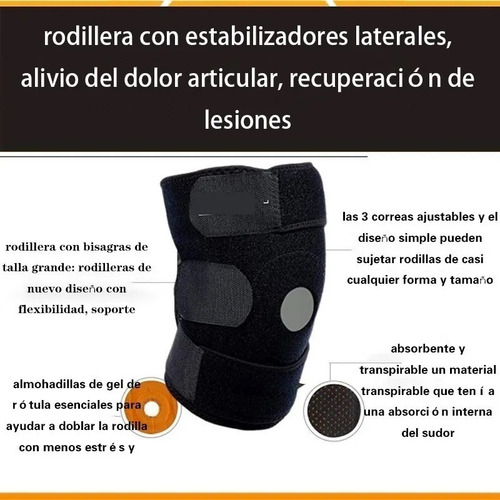 Imagen 4 de 8 de Rodillera Estabilizadora Rodillera Deportiva Soporte Lateral