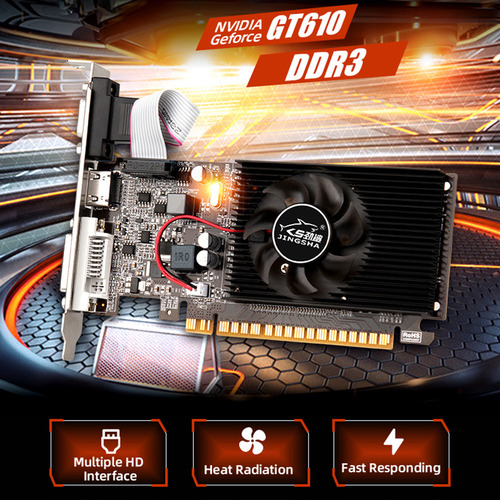 Guanchuan Tarjeta Gráfica Gt610 Tarjeta De Video For Juegos