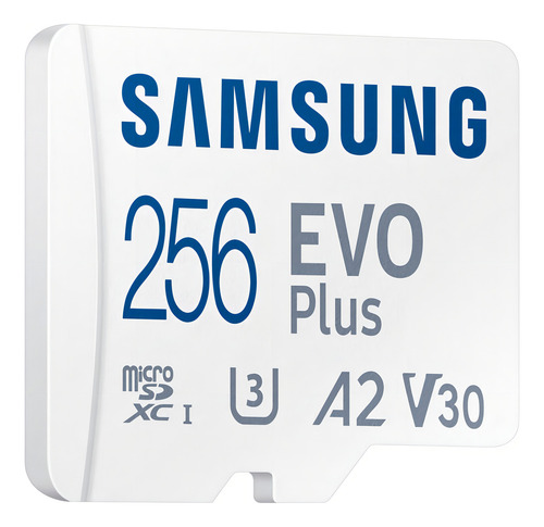 Cartão Memória Samsung 256gb Evo Plus 160mbs U3 A2 V30 com adptador