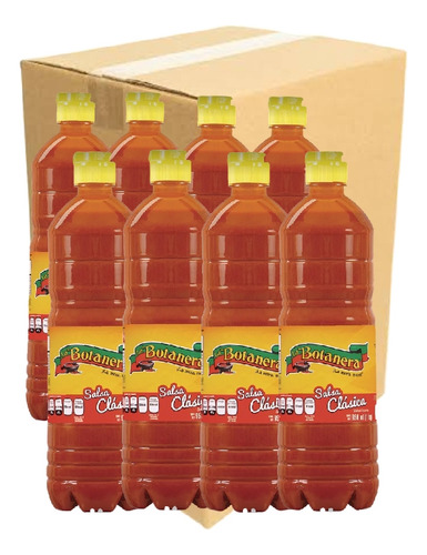 Salsa Botanera 8 Botellas De 1 Litro Salsa Picante Chile