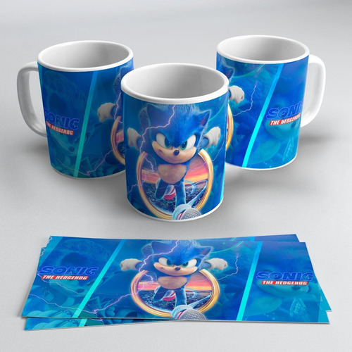 Imagen 9 de 10 de Plantillas Para Tazas Infantiles Sonic Sublimacion