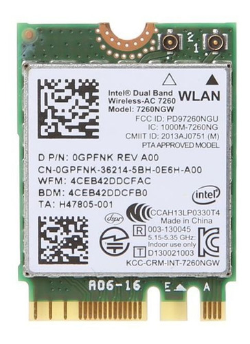 Intel Wireless-ac 7260 7260ngw Ngff M.2 Bluetooth