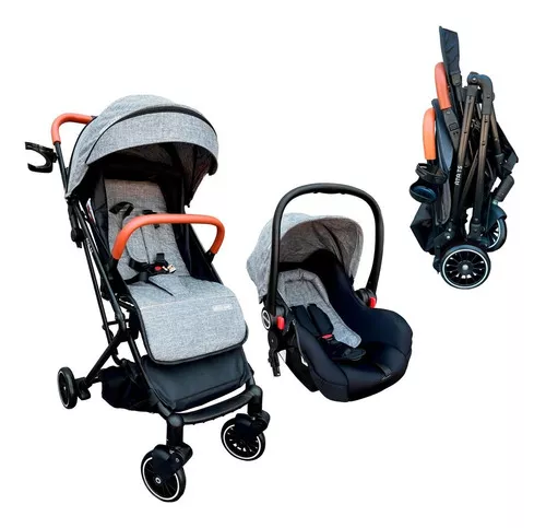 Cochecito Para Bebé Carrito Rainbow Dinamic Color Beige Color del chasis  Negro